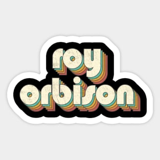 Retro Vintage Rainbow Roy Letters Distressed Style Sticker